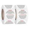 1000PCs White Circular Candle Warning Stickers Candle Jar Container Labels Candle Sticker Label Candle Safety Sticker Candle Label for DIY Candle Maki