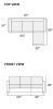 Tan Color Polyfiber Reversible Sectional Sofa Set Chaise Pillows Plush Cushion Couch Nailheads