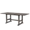 TOPMAX 7-Piece Updated 76.9inch Extendable Trestle Dining Table Set with Removable Leaf, Kitchen Table Set with Upholstered Side Chair and Arm Chair,