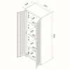 Manhattan Comfort Fortress Textured Metal 75.4" Garage Cabinet with 4 Adjustable Shelves in Grey