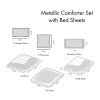 Metallic Comforter Set with Bed Sheets